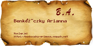 Benkóczky Arianna névjegykártya